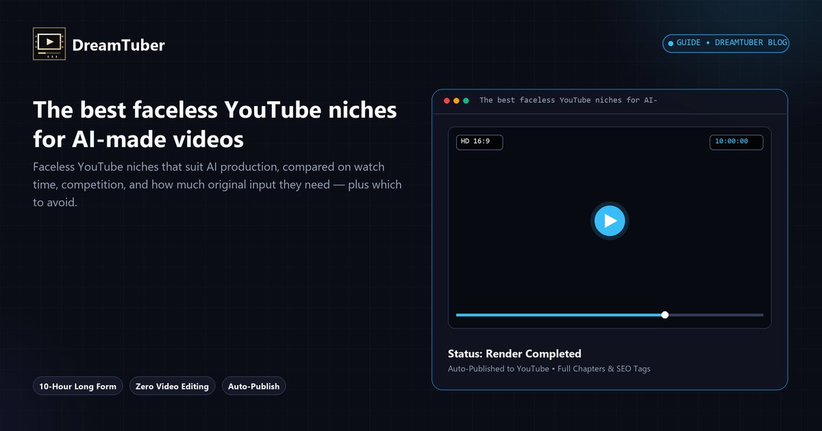 The best faceless YouTube niches for AI-made videos